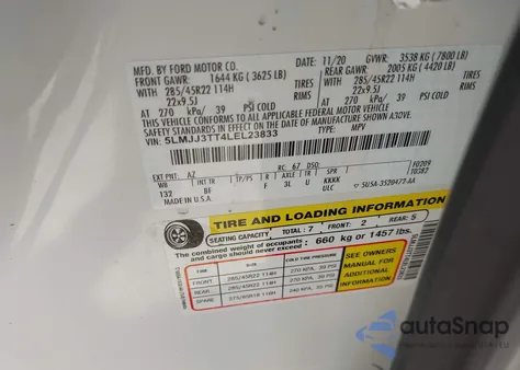 2020 Lincoln Navigator Black Label L from USA, damaged, VIN 5LMJJ3TT4LEL23833